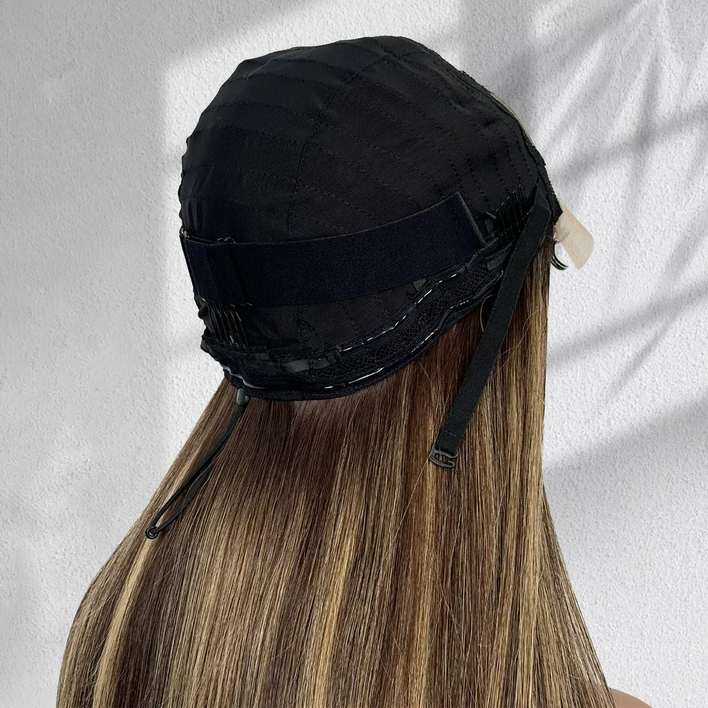 Yhair New Luxury Raw Hair 5x5 HD Balayage Wigs Straight 250% Density Color #2/8/2