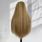 Yhair New Luxury Raw Hair 5x5 HD Balayage Wigs Straight 250% Density Color #2/8/24