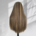 Yhair New Luxury Raw Hair 5x5 HD Balayage Wigs Straight 250% Density Color #2/8/2