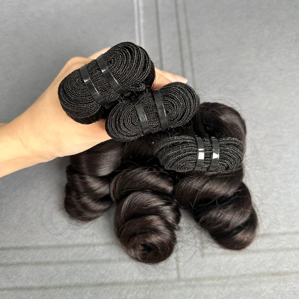 Yhair 100% Virgin Hair Bundles Single Loose Wave Hair N1B#