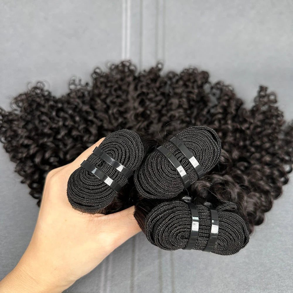 Yhair 100% Virgin Hair Bundles Deep Curly Hair N1B#