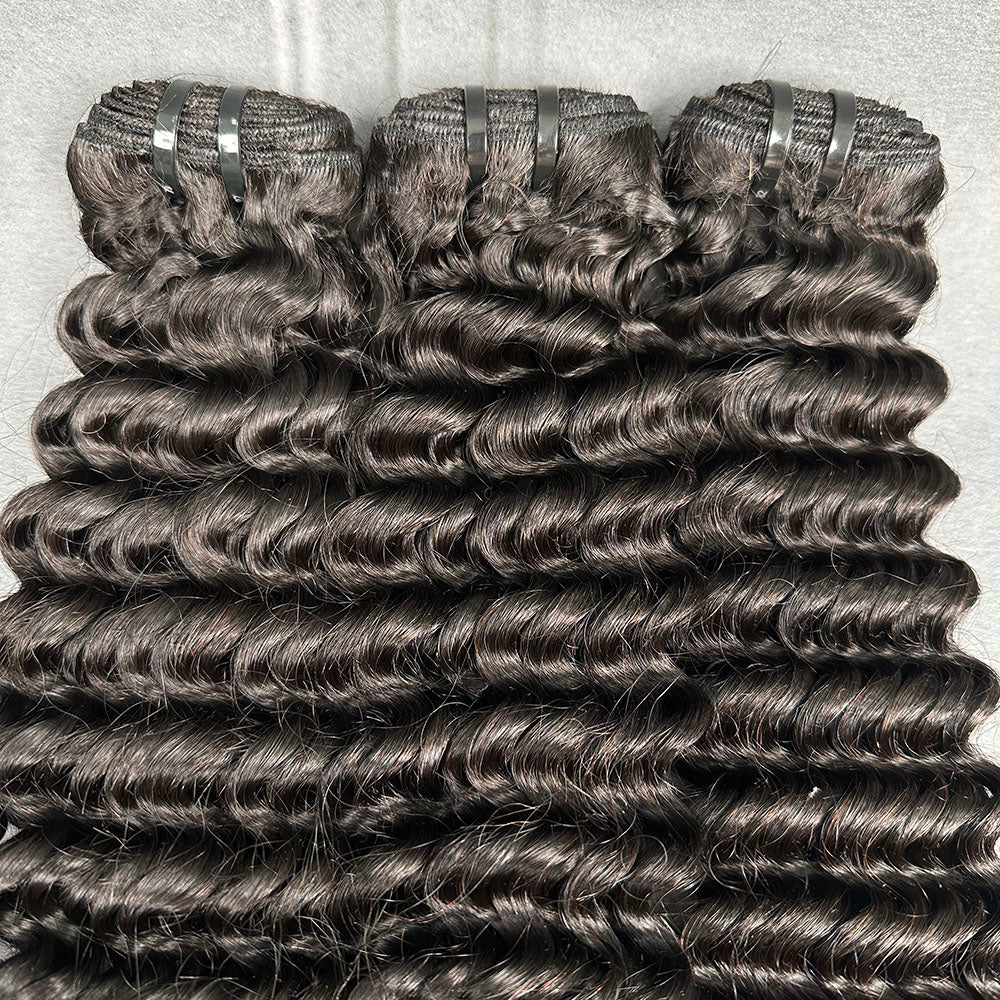 Yhair 100% Virgin Hair Bundles Deep Wave Hair N1B#