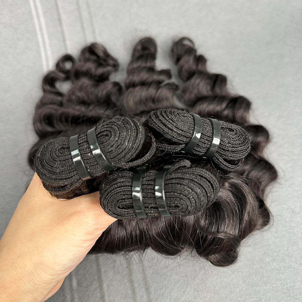 Yhair 100% Virgin Hair Bundles Loose Deep Wave Hair N1B#