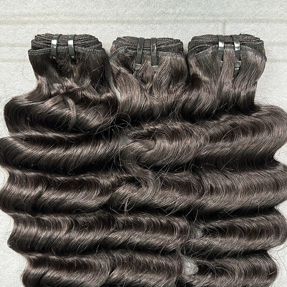 Yhair 100% Virgin Hair Bundles Loose Deep Wave Hair N1B#