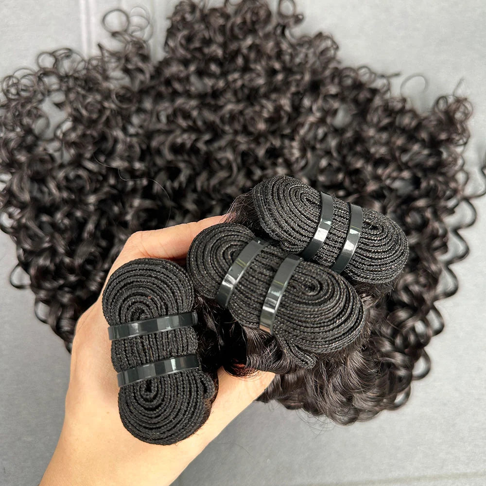 Yhair 100% Virgin Hair Bundles Italian Curly Hair N1B#