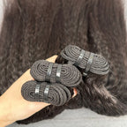 Yhair 100% Virgin Hair Bundles Kinky Straight Hair N1B#