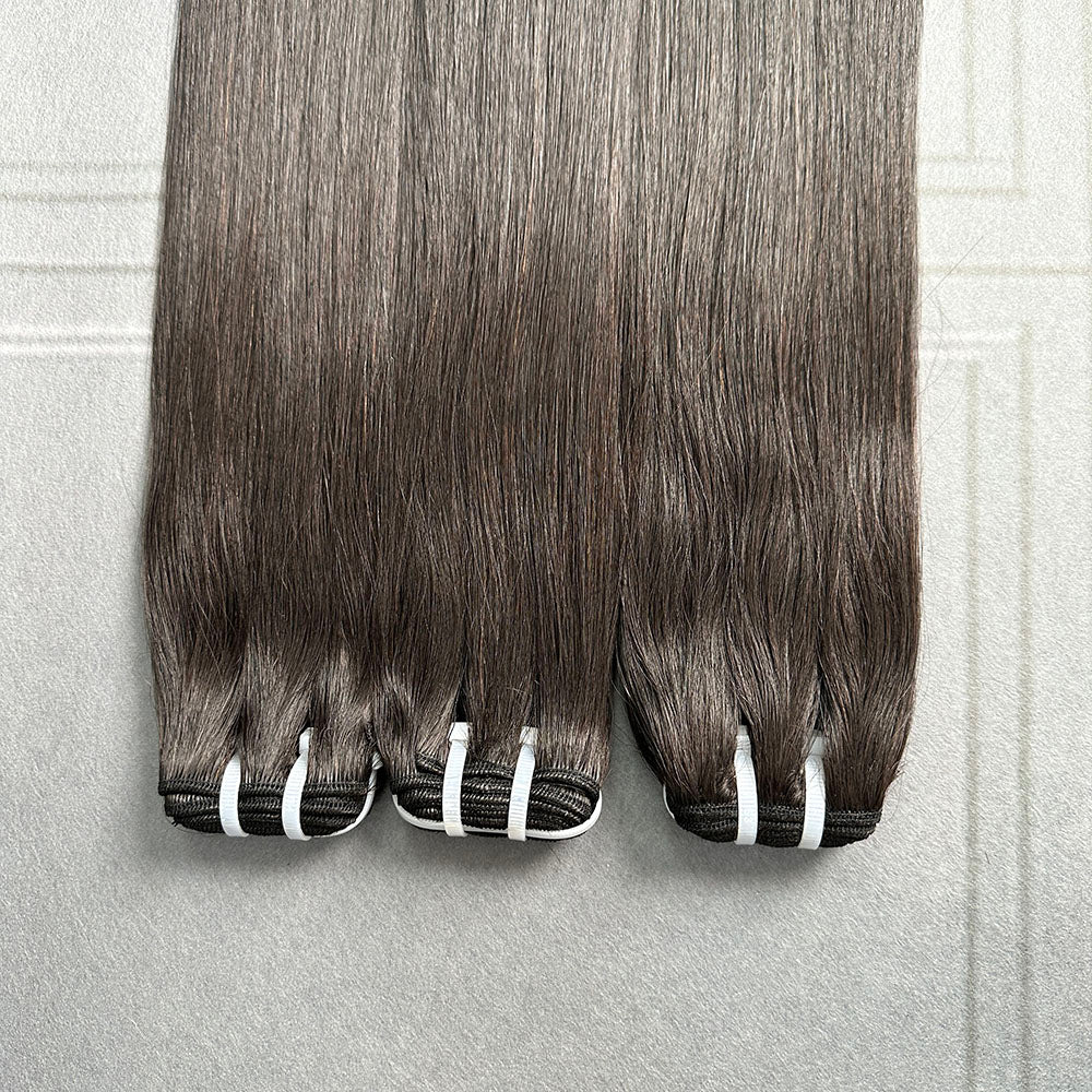 Yhair Double Drawn Virgin Hair Bundles Straight Hair N1B#