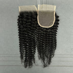Yhair 4x4 Transparent Lace Closure Kinky Curly Virgin Raw Hair N1B#