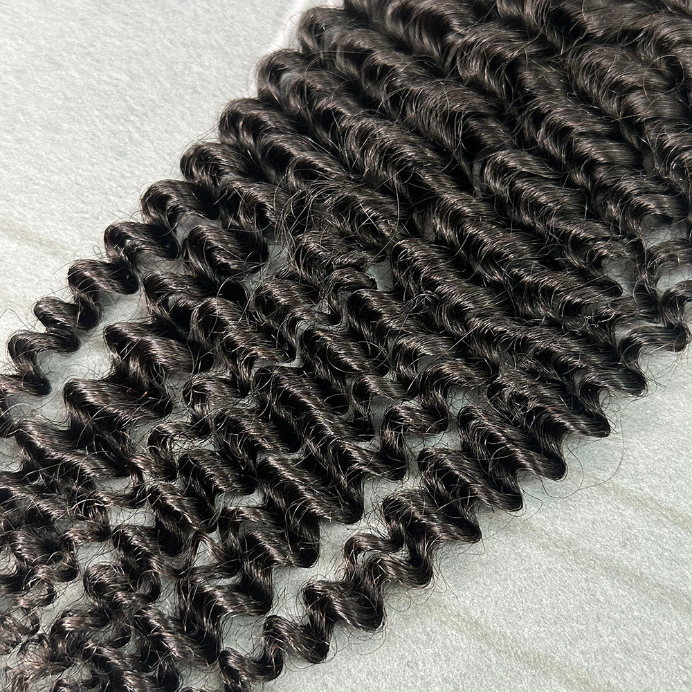 Yhair 4x4 Transparent Lace Closure Kinky Curly Virgin Raw Hair N1B#