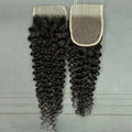 Yhair 4x4 Transparent Lace Closure Deep Curly Virgin Raw Hair N1B#
