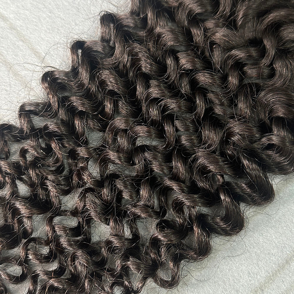 Yhair 4x4 Transparent Lace Closure Deep Curly Virgin Raw Hair N1B#