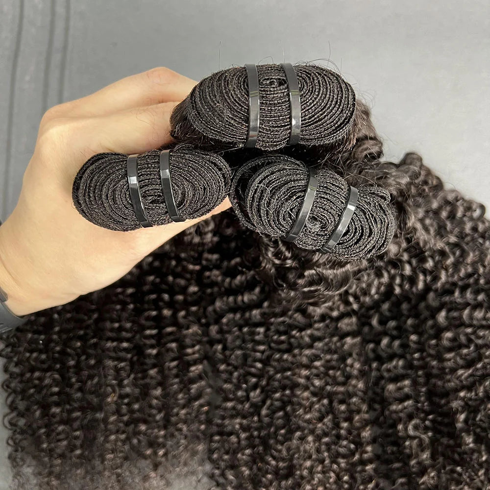 Yhair 100% Virgin Hair Bundles Kinky Curly Hair N1B#