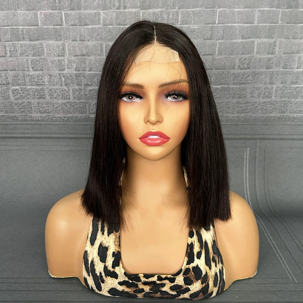 Yhair 2x6 Transparent Lace Closure BOB Wigs Straight 200% High Density Virgin Human Hair Wig