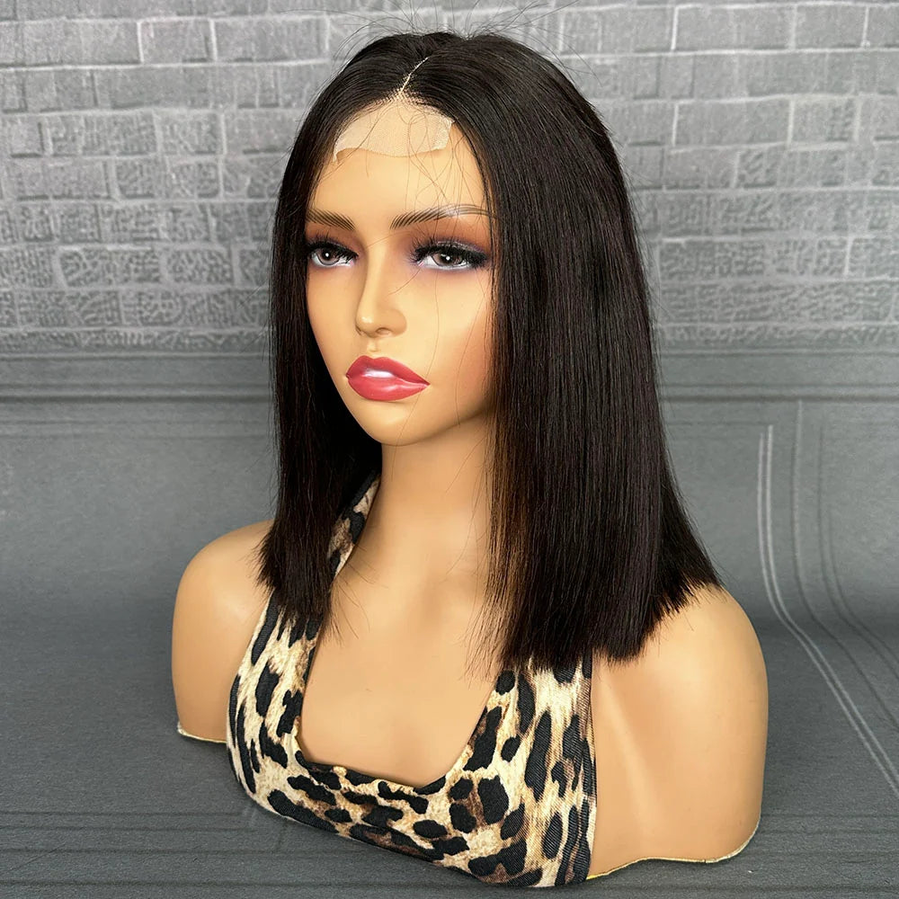 Yhair 2x6 Transparent Lace Closure BOB Wigs Straight 200% High Density Virgin Human Hair Wig