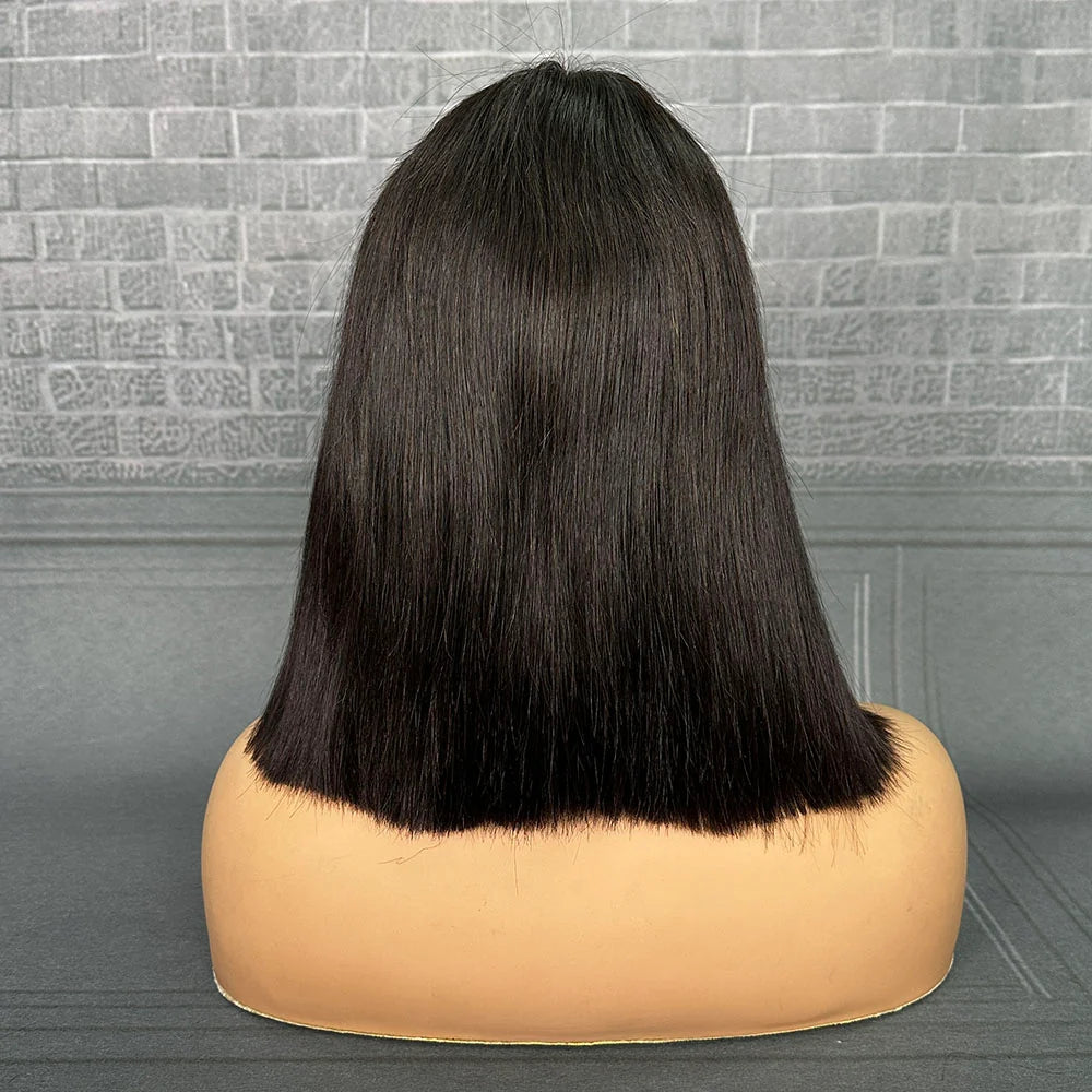 Yhair 2x6 Transparent Lace Closure BOB Wigs Straight 200% High Density Virgin Human Hair Wig