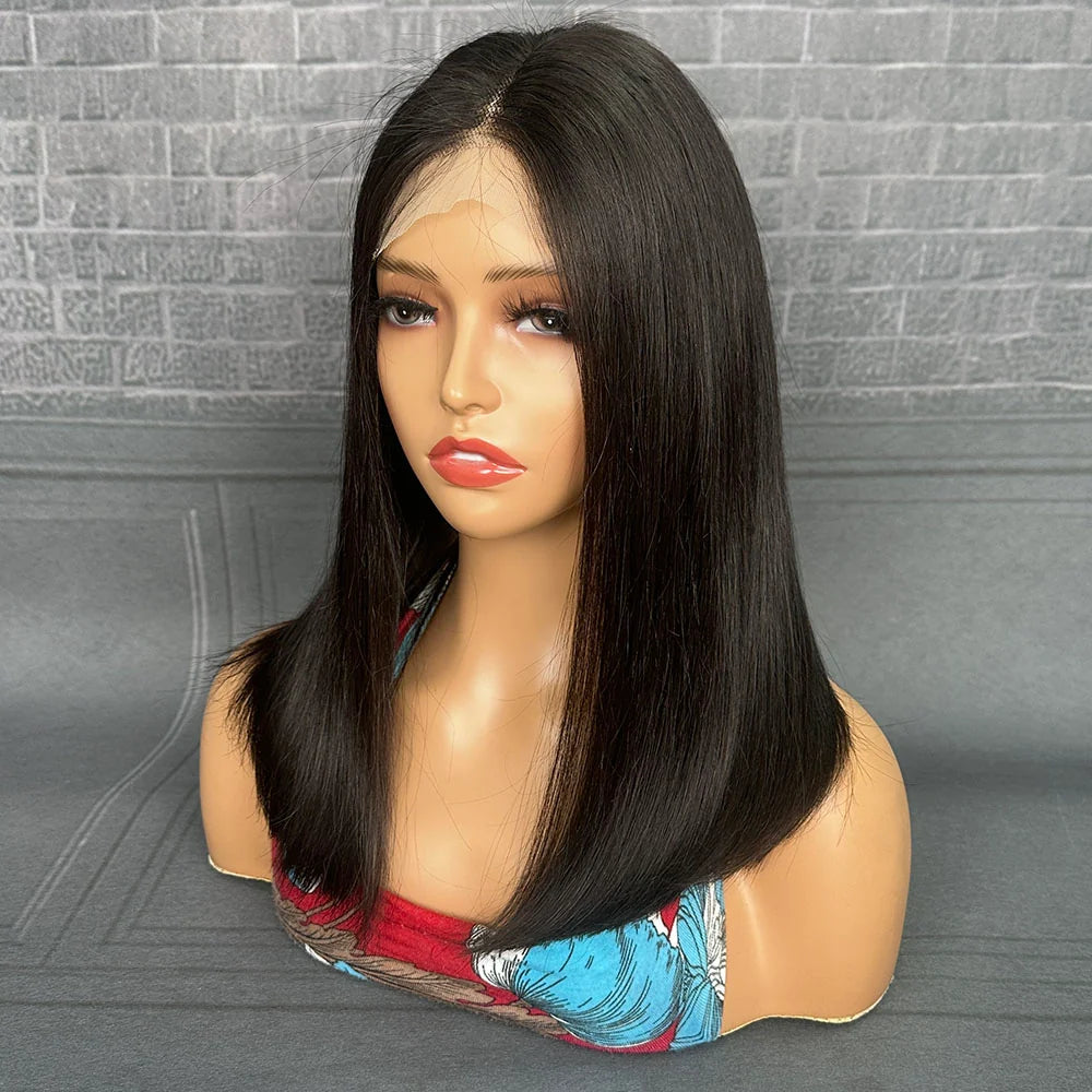 Yhair 4x4 Transparent Lace Closure BOB Wigs Straight 180% Density Virgin Human Hair Wig