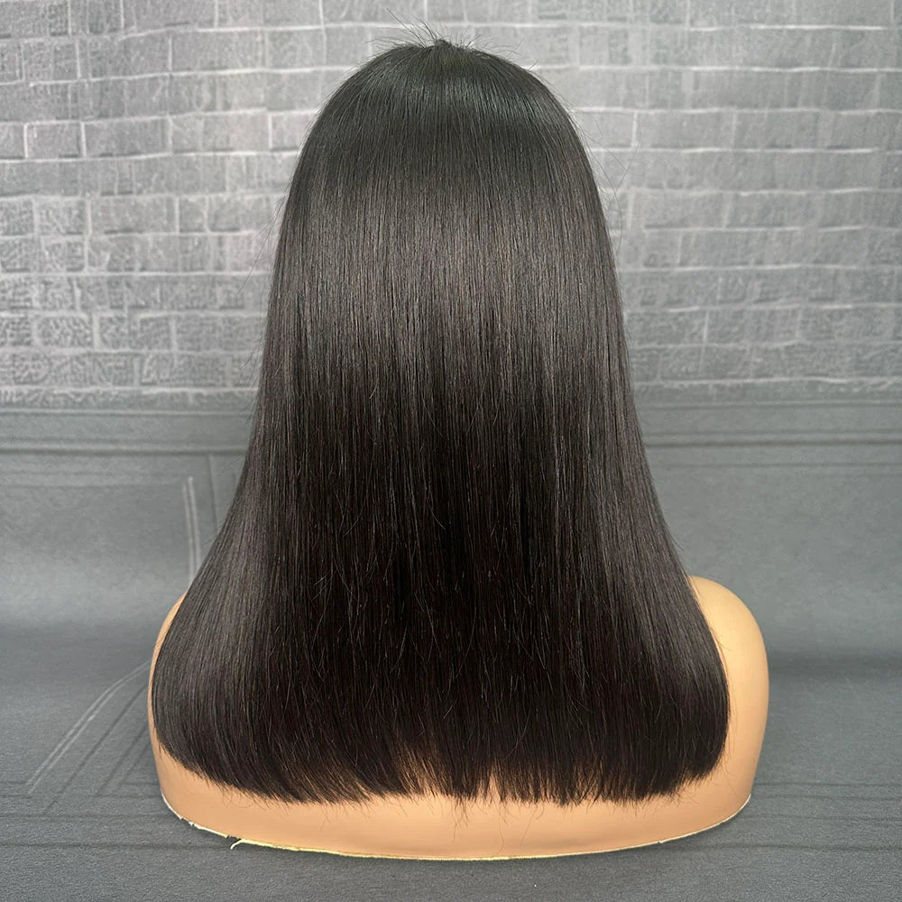 Yhair 4x4 Transparent Lace Closure BOB Wigs Straight 180% Density Virgin Human Hair Wig