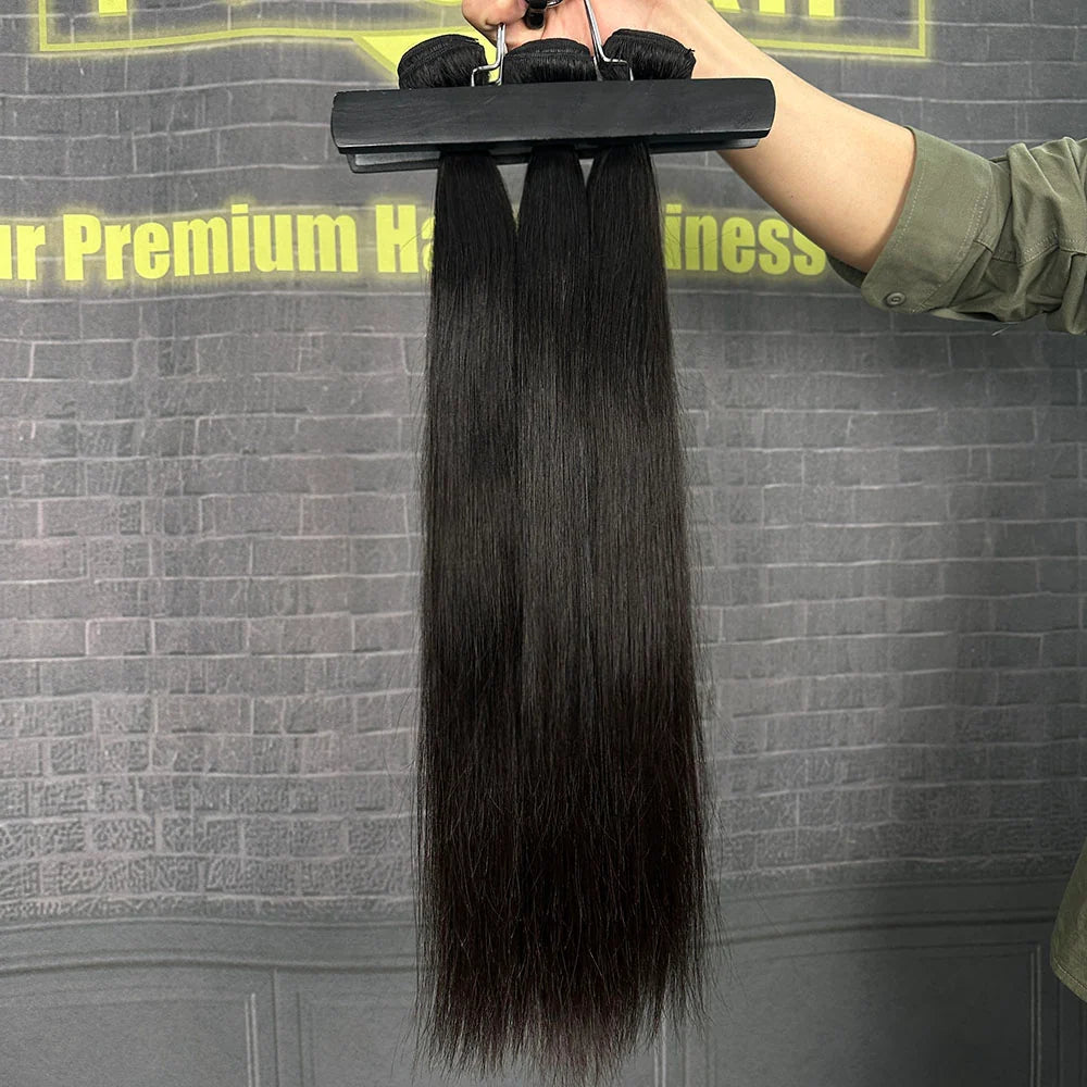 Yhair 100% Raw Hair Bundles Straight Hair N1B#
