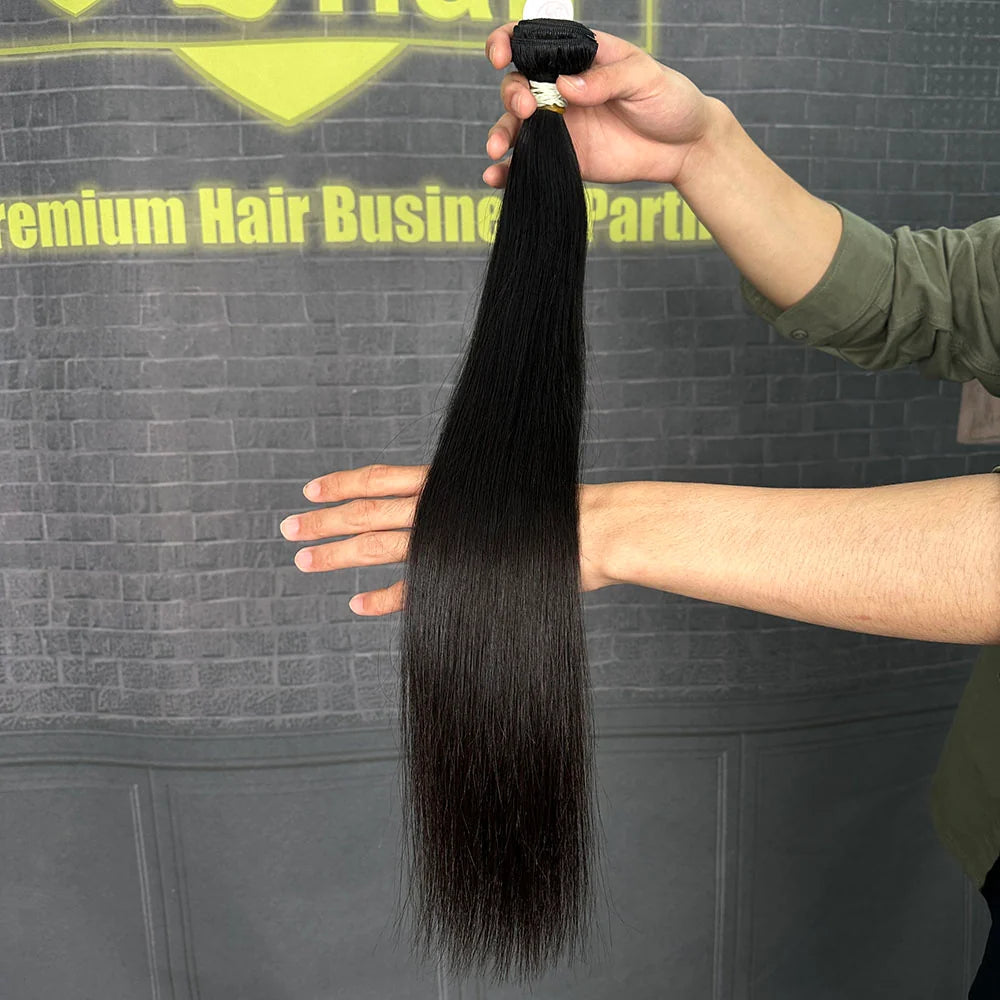 Yhair 100% Raw Hair Bundles Straight Hair N1B#