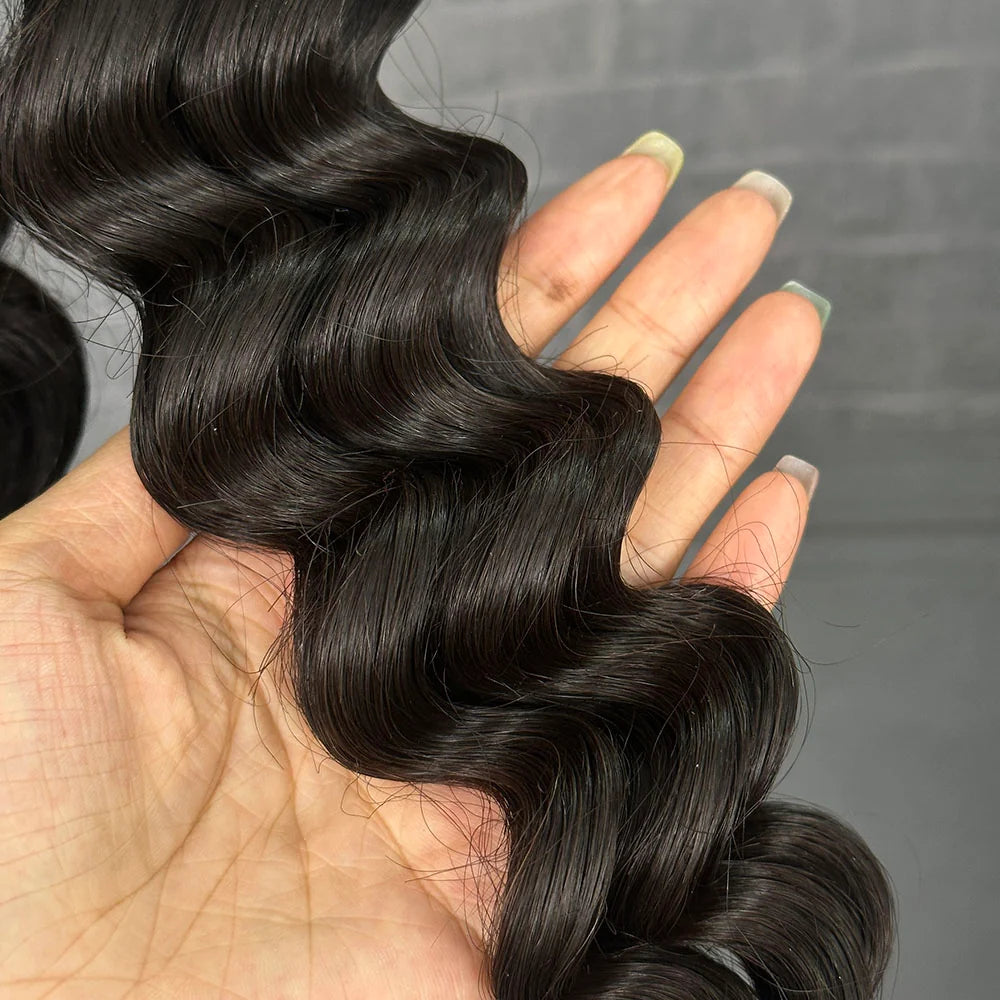 Yhair 100% Raw Hair Bundles Loose Deep Wave Hair N1B#