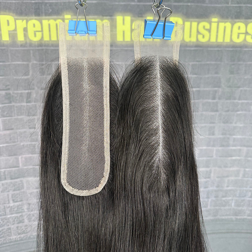 Yhair 2x6 Transparent Lace Closure Straight Virgin Hair N1B#