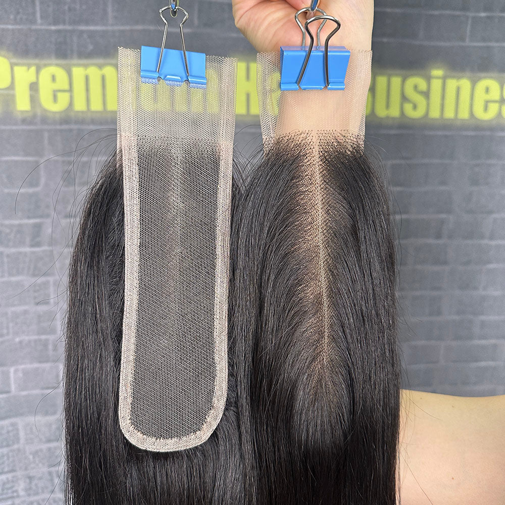 Yhair 2x6 Transparent Lace Closure Straight Virgin Hair N1B#