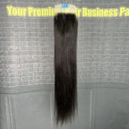 Yhair 4x4 Transparent Lace Closure Straight Virgin Raw Hair N1B#