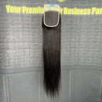 Yhair 4x4 Transparent Lace Closure Straight Virgin Raw Hair N1B#