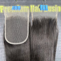 Yhair 4x4 Transparent Lace Closure Straight Virgin Raw Hair N1B#
