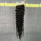 Yhair 4x4 Transparent Lace Closure Deep Wave Virgin Raw Hair N1B#