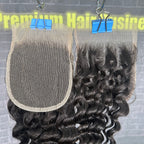Yhair 4x4 Transparent Lace Closure Deep Wave Virgin Raw Hair N1B#