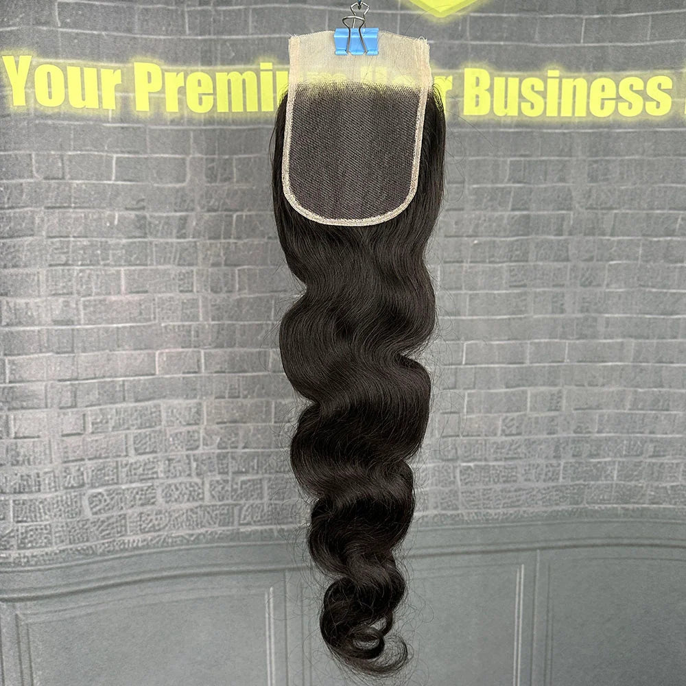 Yhair 4x4 Transparent Lace Closure Body Wave Virgin Raw Hair N1B#