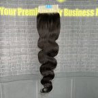 Yhair 4x4 Transparent Lace Closure Body Wave Virgin Raw Hair N1B#