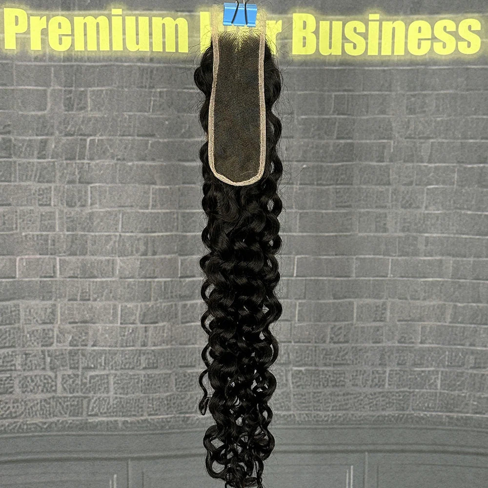 Yhair 2x6 HD Lace Closure Italian Curly Virgin Raw Hair N1B#