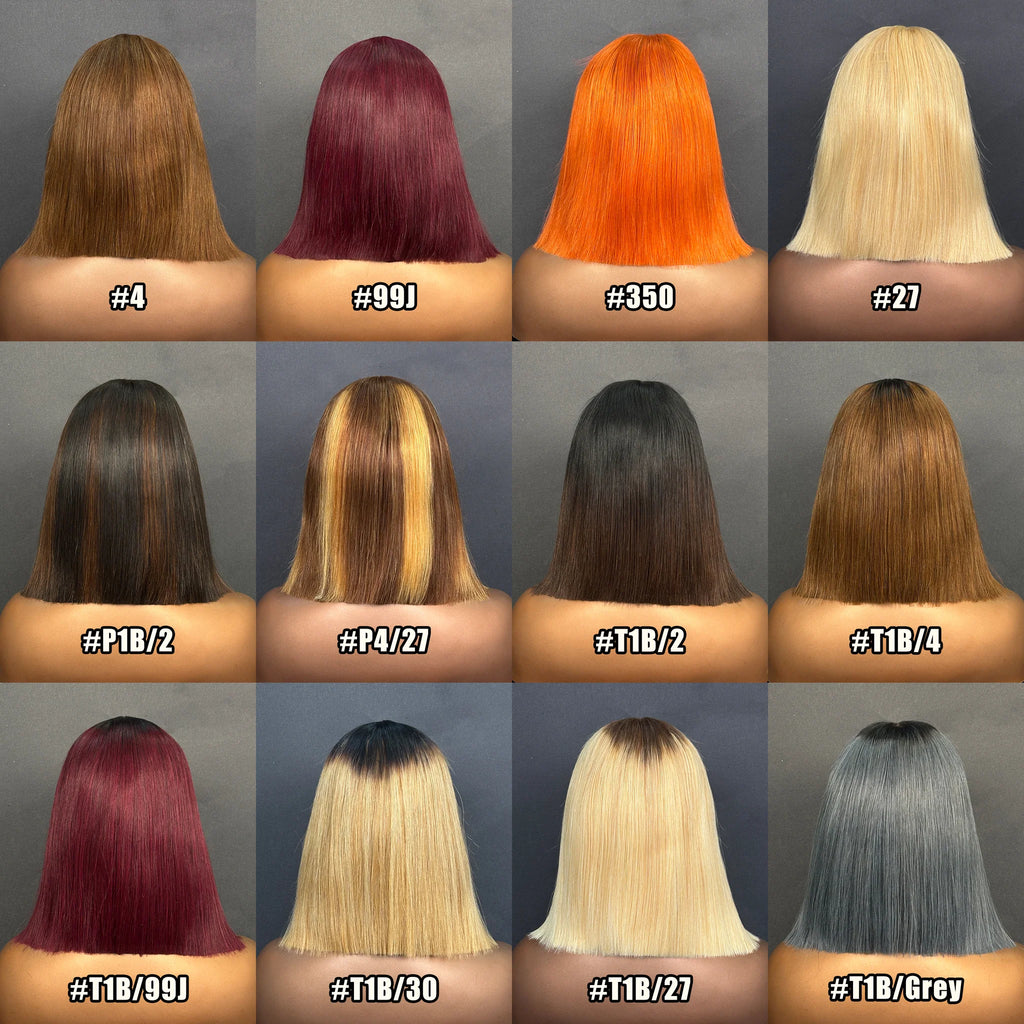 Yhair 2x6 Transparent Lace Closure BOB Wigs Straight 200% High Density Virgin Human Hair Wig