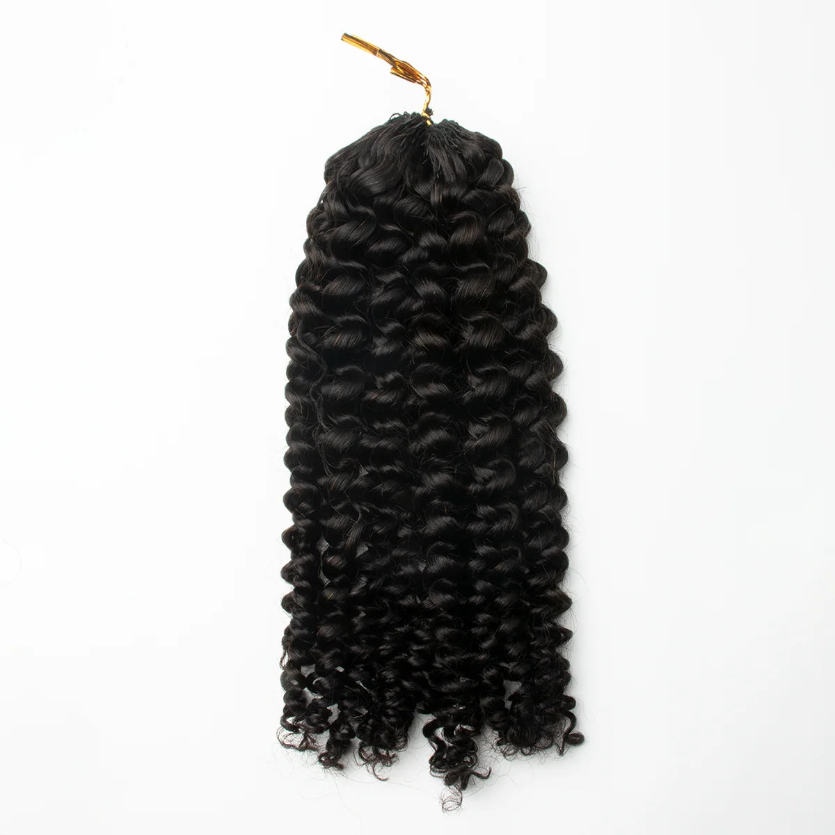 Yhair Deep Curly Crochet Hair Extensions N1B# Natural Black Virgin Hair for Daily & Party Use