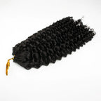 Yhair Deep Curly Crochet Hair Extensions N1B# Natural Black Virgin Hair for Daily & Party Use