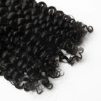 Yhair Deep Curly Crochet Hair Extensions N1B# Natural Black Virgin Hair for Daily & Party Use