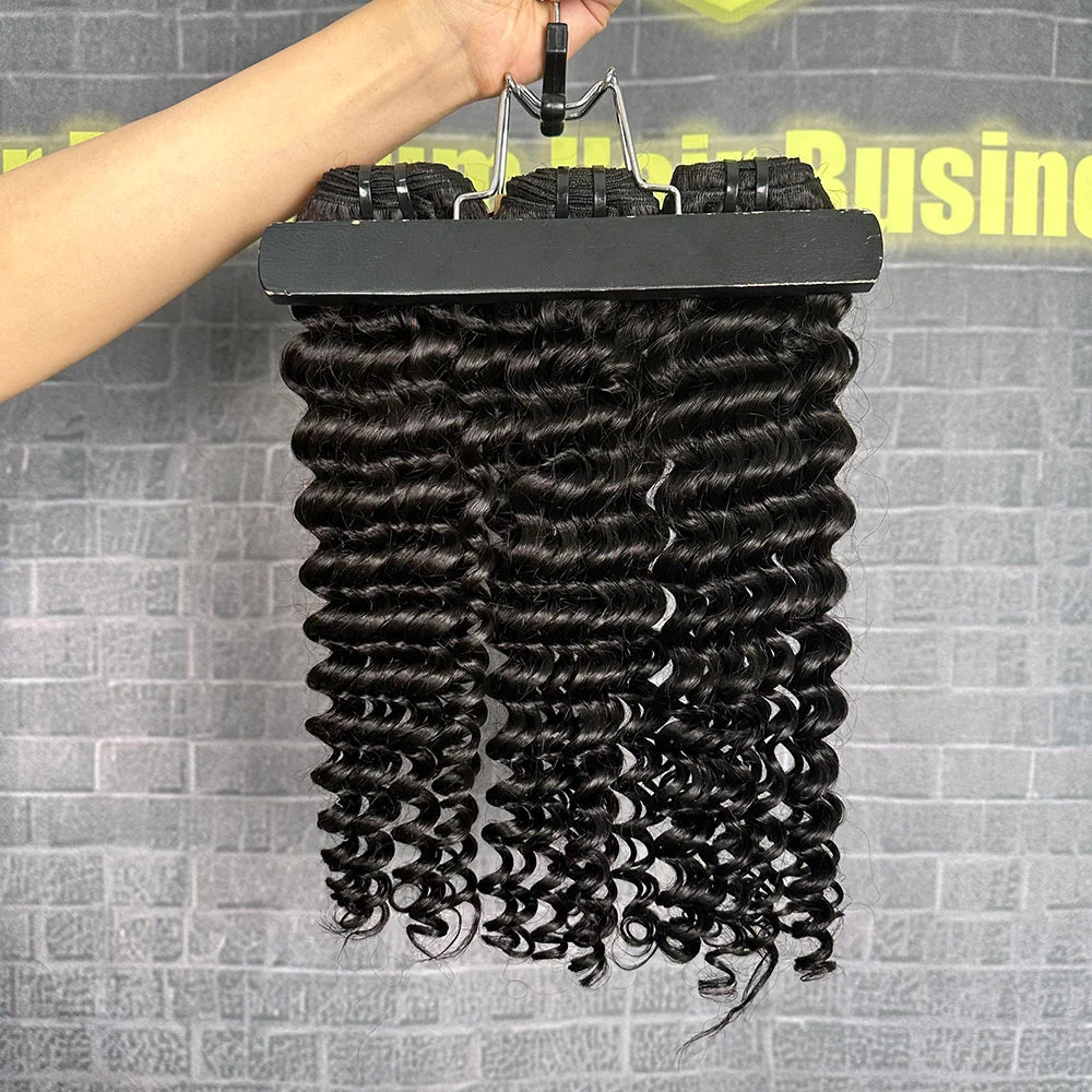 Yhair 100% Virgin Hair Bundles Deep Wave Hair N1B#
