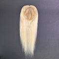 Yhair 13*15CM Straight Silk Base Hair Topper #613 Blonde 100% Virgin Human Hair for Thinning Hair & Daily Wear