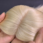 Yhair 13*15CM Straight Silk Base Hair Topper #613 Blonde 100% Virgin Human Hair for Thinning Hair & Daily Wear