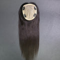 Yhair 14*16CM Straight Silk Base Hair Topper #NB Natural Black 100% Virgin Human Hair for Thinning Hair & Daily Wear