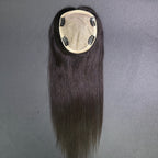 Yhair 14*16CM Straight Silk Base Hair Topper #NB Natural Black 100% Virgin Human Hair for Thinning Hair & Daily Wear