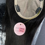 Yhair 14*16CM Straight Silk Base Hair Topper #NB Natural Black 100% Virgin Human Hair for Thinning Hair & Daily Wear