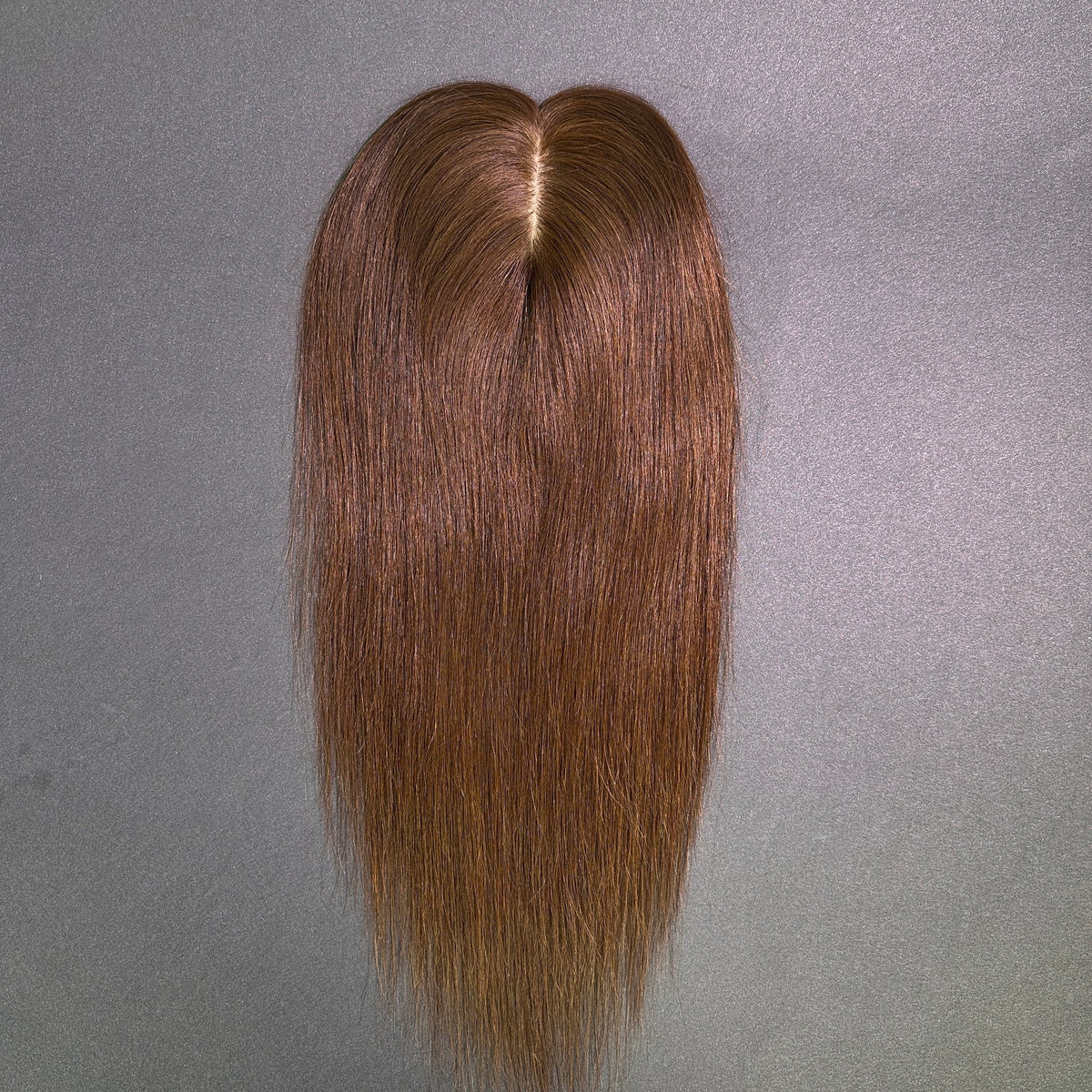 Yhair 13*15CM Straight Silk Base Hair Topper #4 Medium Brown 100% Virgin Human Hair for Thinning Hair & Daily Wear