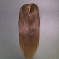 Yhair 14*16CM Straight Silk Base Hair Topper #4 Medium Brown 100% Virgin Human Hair for Thinning Hair & Daily Wear