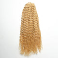 Yhair Kinky Curly Crochet Hair Extensions #613 Blonde Virgin Hair for Daily & Party Use