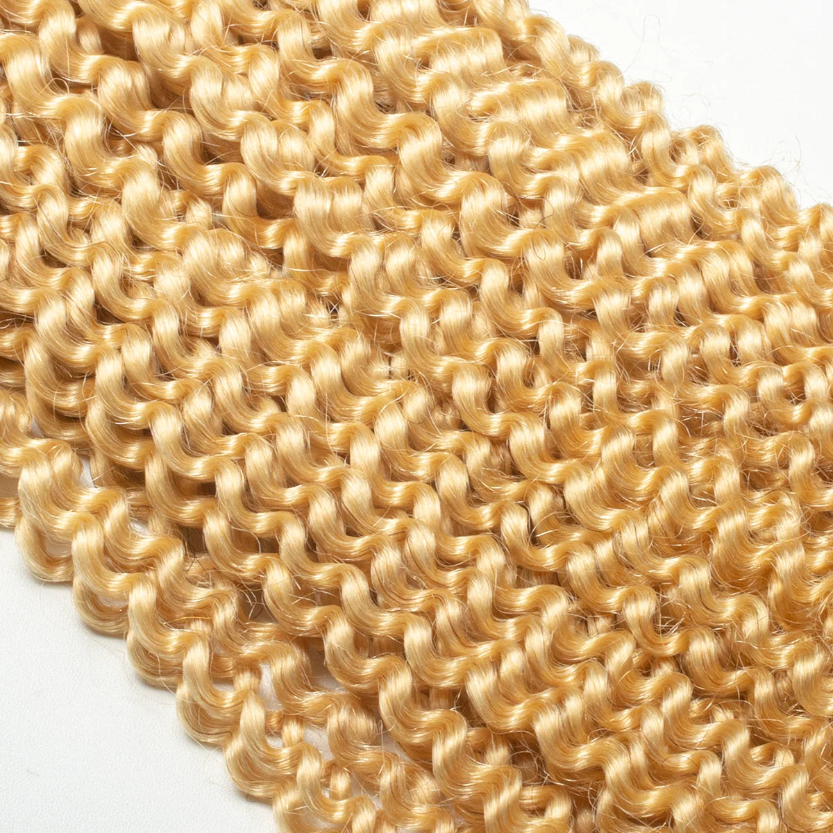 Yhair Kinky Curly Crochet Hair Extensions #613 Blonde Virgin Hair for Daily & Party Use