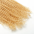 Yhair Kinky Curly Crochet Hair Extensions #613 Blonde Virgin Hair for Daily & Party Use