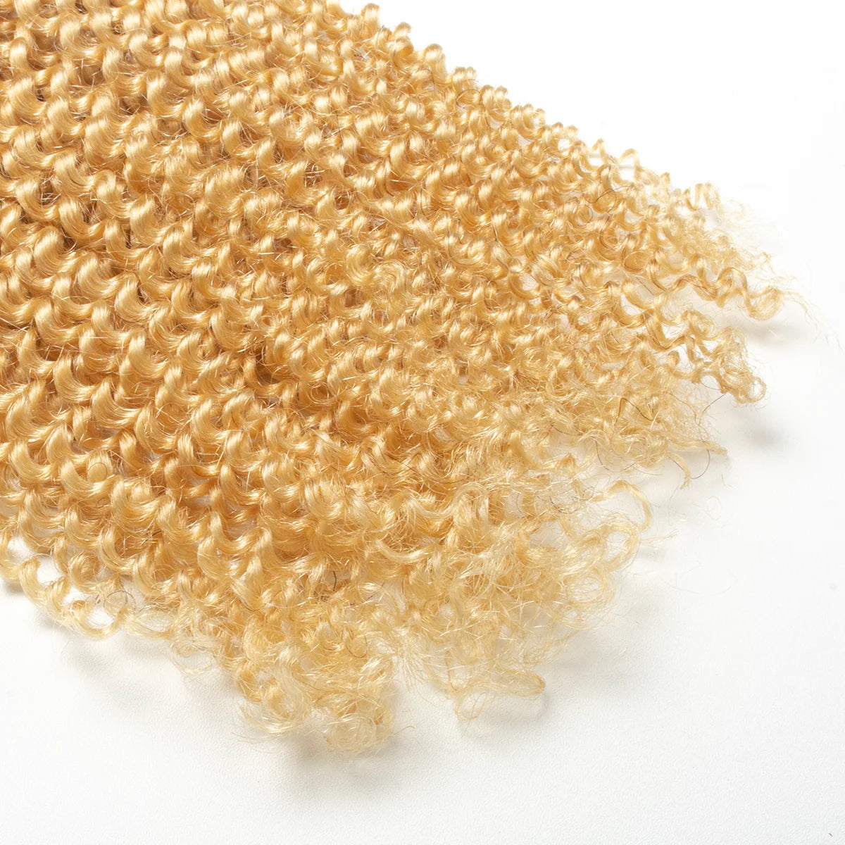 Yhair Kinky Curly Crochet Hair Extensions #613 Blonde Virgin Hair for Daily & Party Use